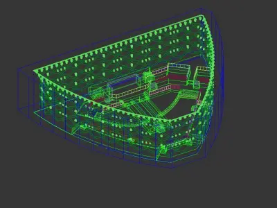  Modern Club Design concept Low-poly 3D model
