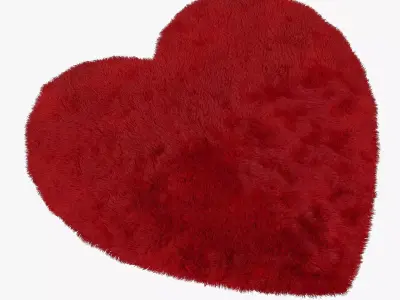 Carpet heart red 3D model