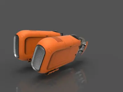 Star Wars Orange Jedi Speeder 3D model