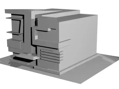 Exterior Mall building 3D model