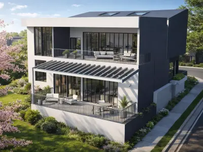 Contemporary Modern House Fully Furnished 3D print model