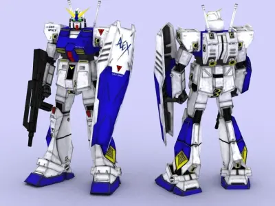 RX-78 NT-1 Alex Gundam Low-poly 3D model