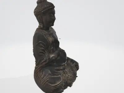 Ancient Statue 3D Model Low-poly 3D model