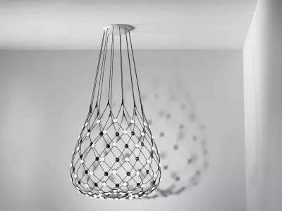 Mesh light hanging from net 3D model