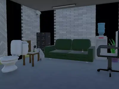 Furniture asset Low-poly 3D model