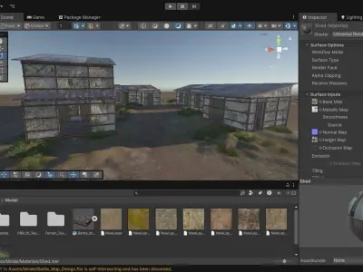 Village Houses Low-poly 3D model