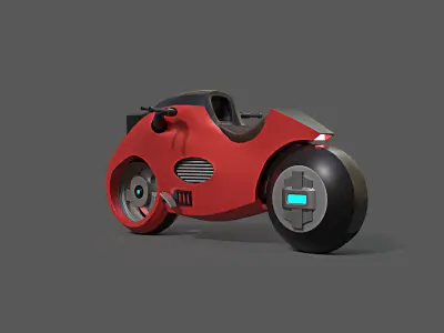 Sci-fi Bike Game Ready 6 3D model