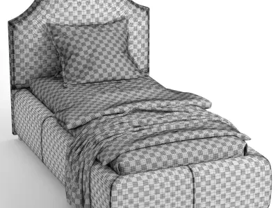 Single bed 3 3D model