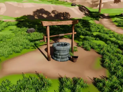 Medieval House 11 With Environment 3D model