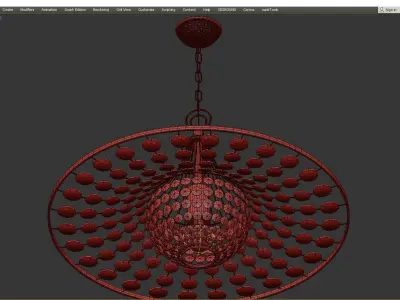 James R Moder Excelsior Chrome Crystal Chandelier Low-poly 3D model