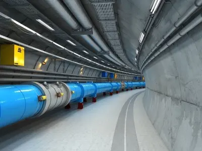 Large Hadron Collider Particle Accelerator 3D model