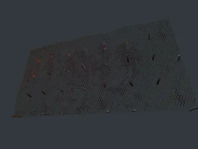 Wire Spikes Low-poly 3D model