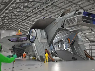  Sci-Fi Dropship Landing Position 