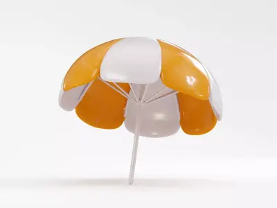 Beach Umbrella Low-poly 3D model purchase