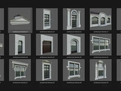 Building Elemants Set 3D model