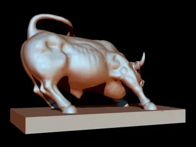bull of wall s styreet new york 3D print model