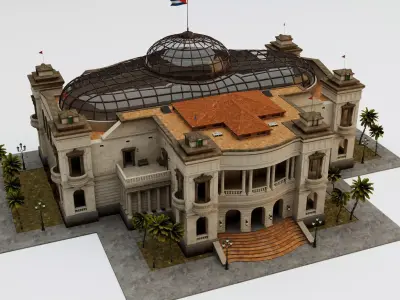 El Capitolio de La Habana National Capitol Cuba High Poly Low-poly 3D model
