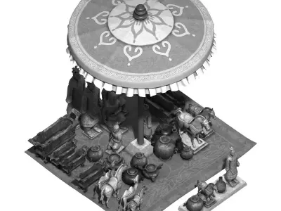 Accessories - Earthenware Pottery - Ceramic Stand 036 3D model