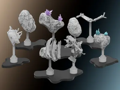 Space Scenery Obstacles for Star Wars Armada and X-Wing 3D print model