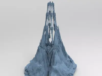Iron Keep Tower Low-poly 3D model