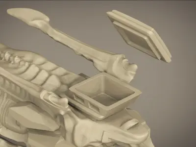 Arcadia Harlock ship box  casket 3D printable model 3D print model