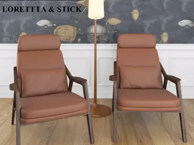 Porada Loretta and Stick 3D model