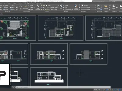 Villa C5 - Sketchup dwg lumion render picture 3D model