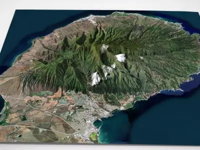 Mountain landscape West Maui Forest Reserve Hawai 3D model