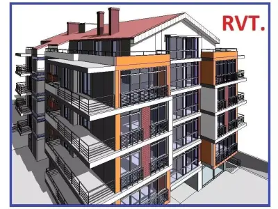 Building Design Apartment High Detail Model Revit 3D model