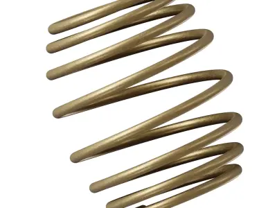 Antique Brass Compression Spring 3D model