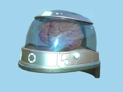 08 SciFi Brain Helmet Collection - Character Design Fashion 3D Model Pack