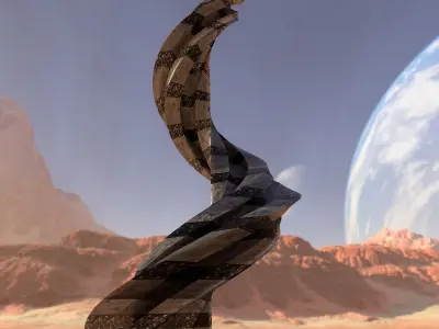 Sci fi Tower Post Apocalyptic 3D model