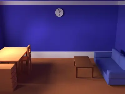 Cartoon Bedroom 3D model