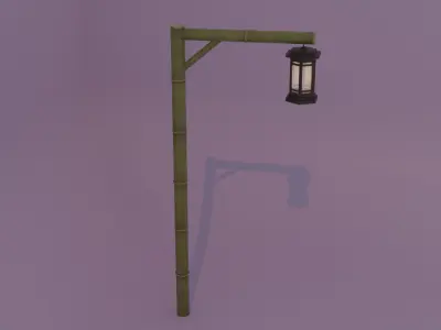 Bamboo Hanji Light Low-poly 3D model