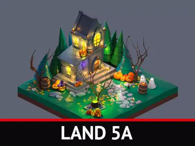 land 5A Low-poly 3D model