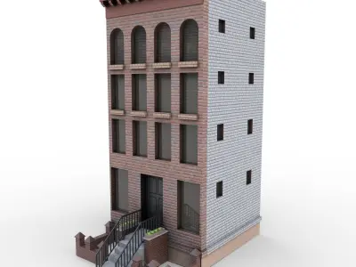 NYC Building 2 - PBR Low-poly 3D model