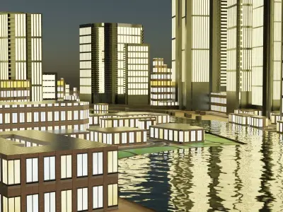 Yokohama Japan Citymap Building 3D model