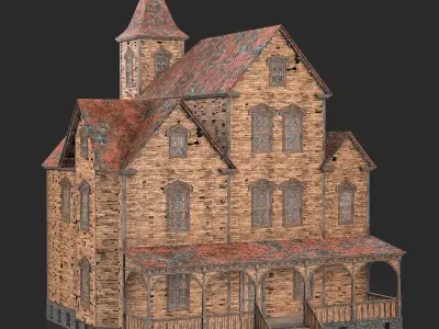 Old Abandoned Houses Collection 3D Model Pack