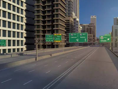Freeway01 City 3D model