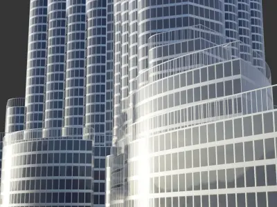 Burj Khalifa Low-poly 3D model