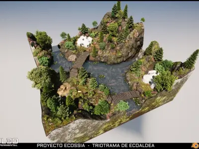 ECOSSIA Triorama-Project Low-poly 3D model