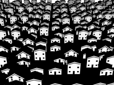 cardboard house SET  Low-poly 3D model