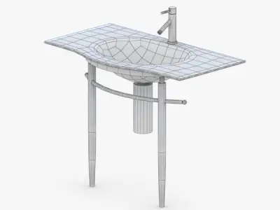 1562 - Sink Low-poly 3D model