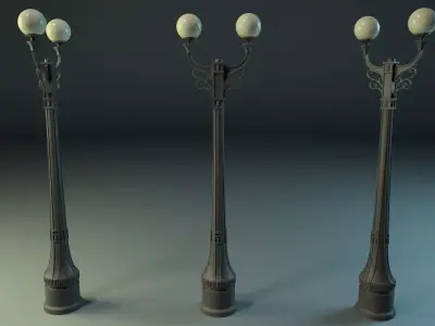 Street Lamp PBR Low-poly 3D model purchase