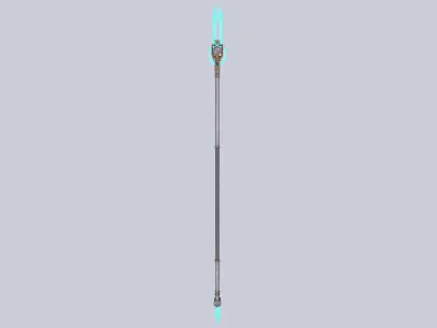 Sci fi elite spear Low-poly 3D model