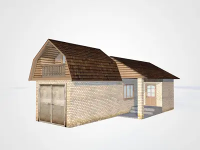 Garage barn 3D model