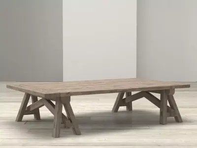 Benson Sawhorse Coffee Table 3D model
