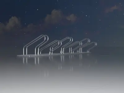 Bicycle Bracket Parker Version 1 Low-poly 3D model