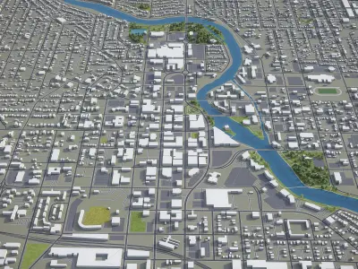 South Bend  Low-poly 3D model