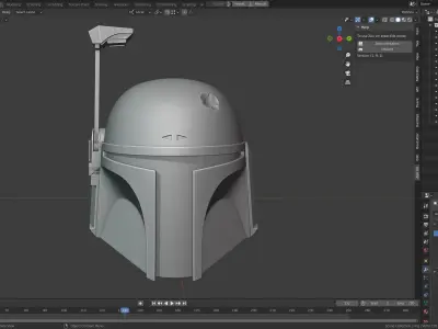 BOBA FETT Helmet PBR model 3D model